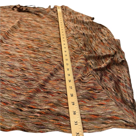 Free People Multicolor Knit Poncho Topper Boho Festival Cape Sweater Oversized S - Picture 11 of 15